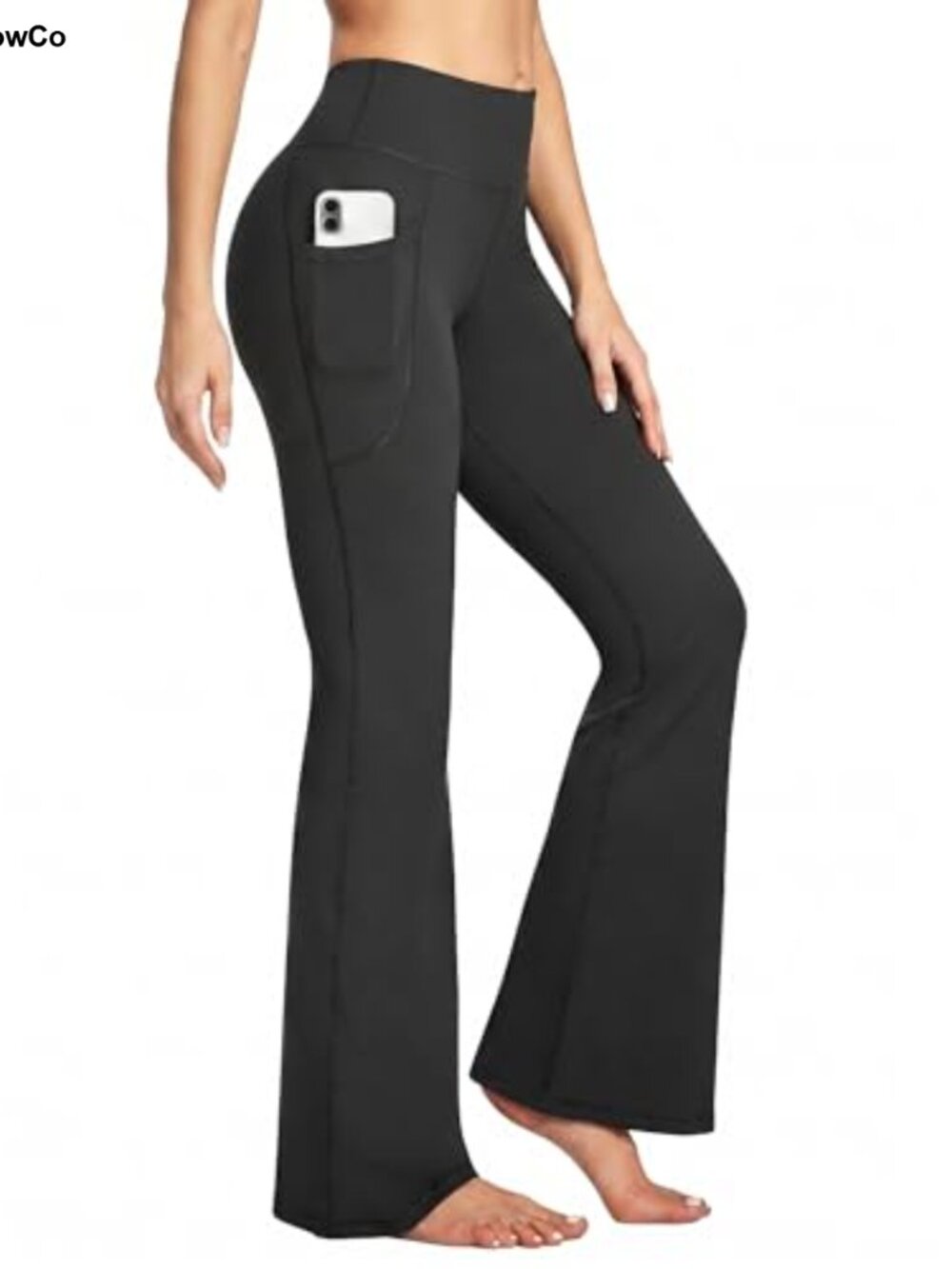 Women's Flare Leggings Bootcut Yoga Pants High Waist Tummy Control Pockets